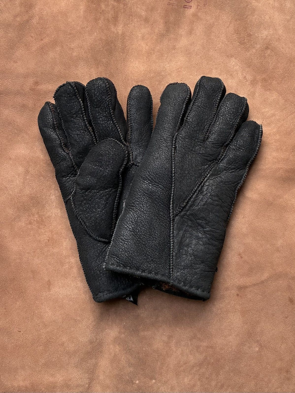 Other SHEARLING REAL LEATHER SHEEP WOOL LINED GLOVES Size ONE SIZE - 1 Thumbnail