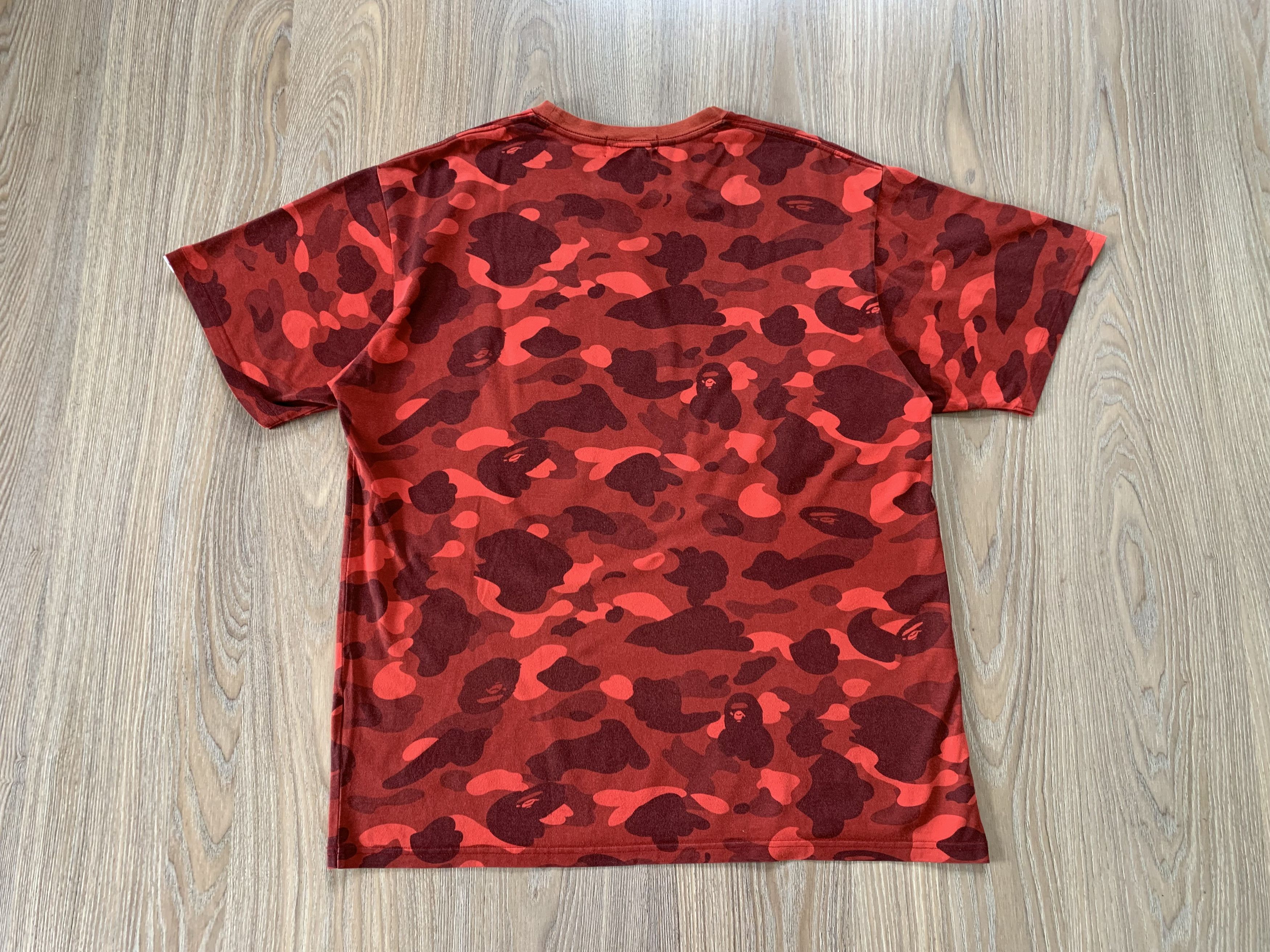 Bape Rare A Bathing Ape Camouflage Shark Craphic T Shirt Size US XL / EU 56 / 4 - 3 Thumbnail