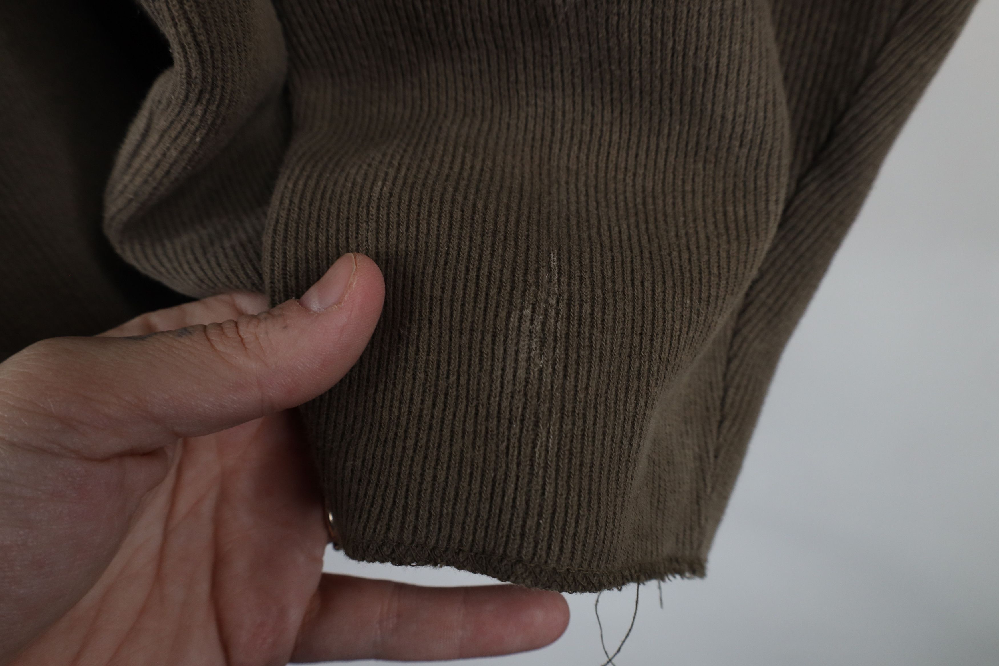 Vintage Vintage 90s Streetwear Block Ribbed Knit Long Sleeve T-Shirt Size US L / EU 52-54 / 3 - 11 Thumbnail