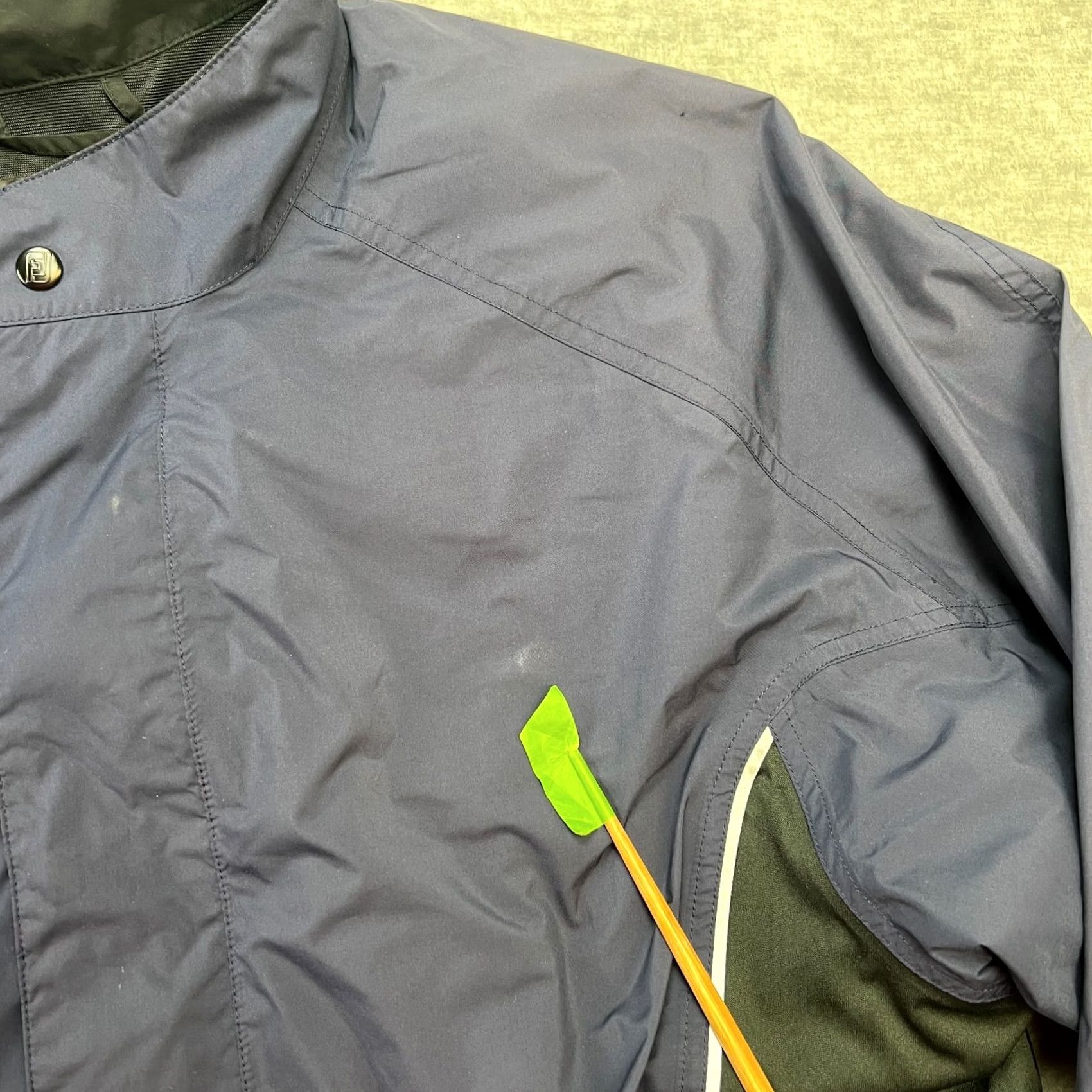 Footjoy FootJoy Dryjoys Jacket Mens Large Navy Blue Waterproof Windbreaker Jacket Size US L / EU 52-54 / 3 - 7 Thumbnail