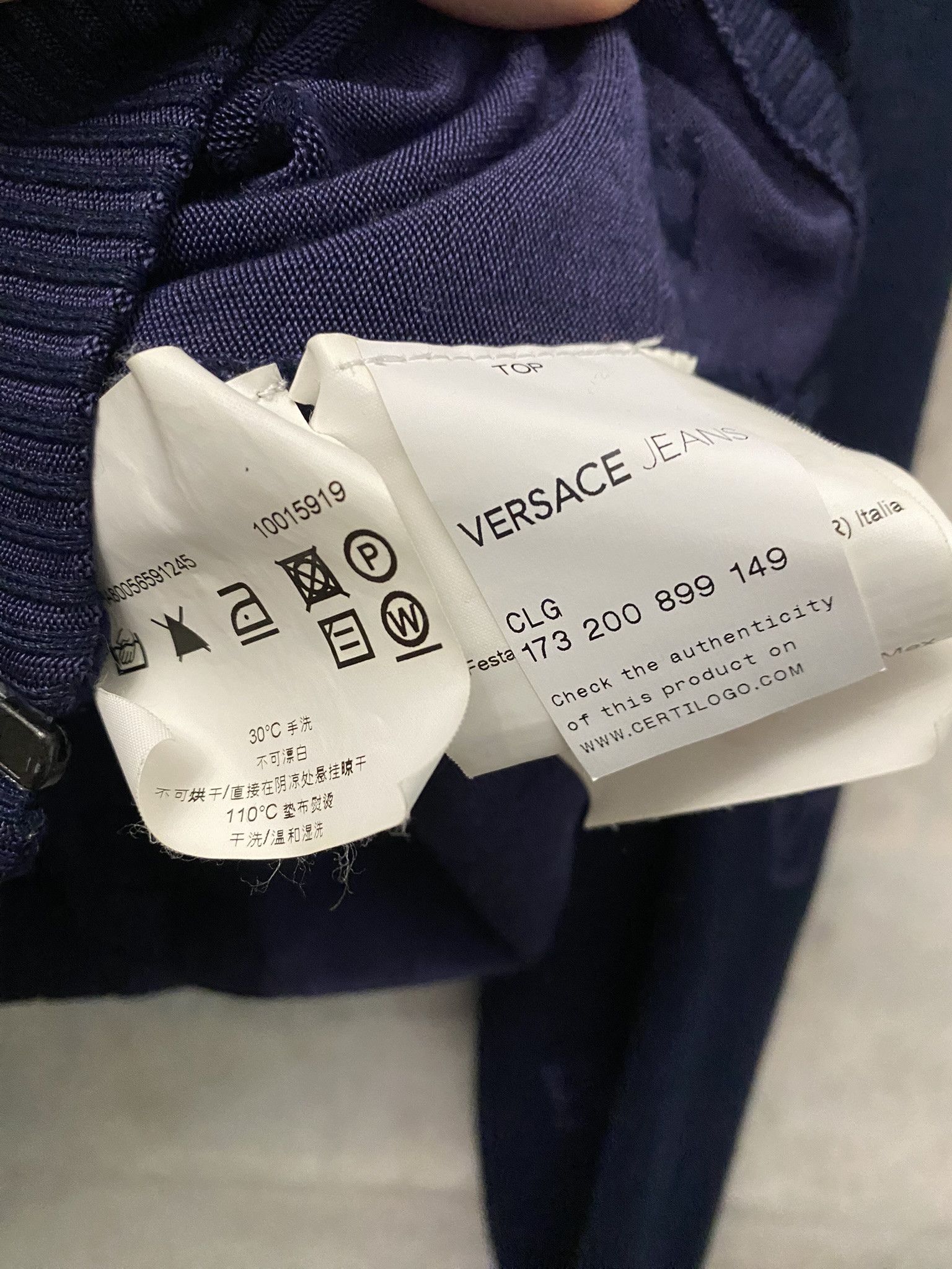 Designer × Versace Versace Jeans Zip-Sweater Monogram Luxury Size US M / EU 48-50 / 2 - 4 Thumbnail