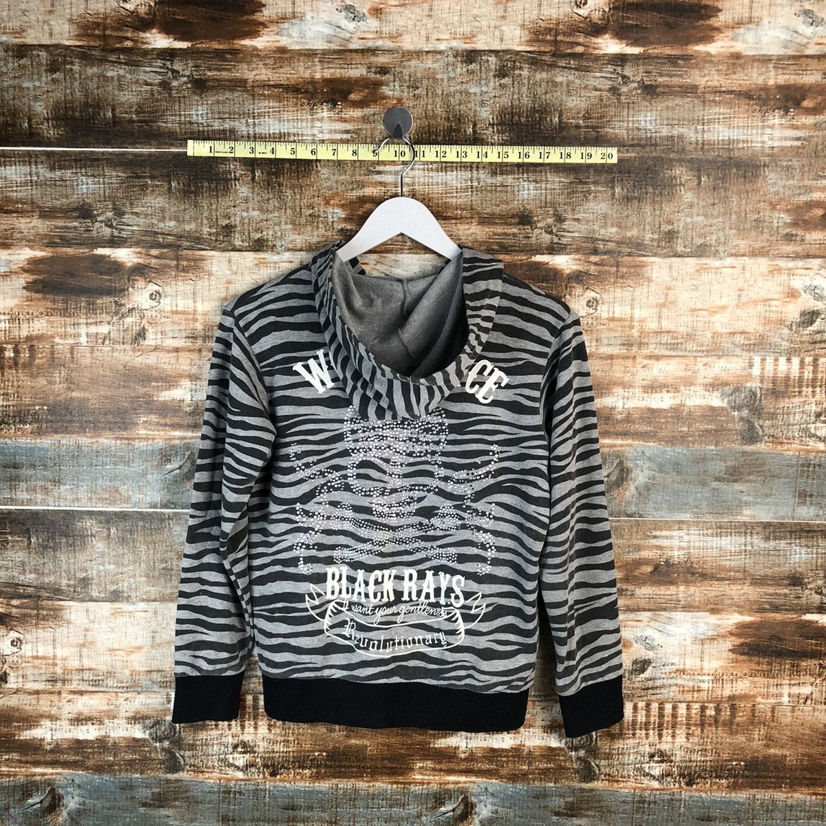 Seditionaries DLL Bee Box Black Rays zebra Stripe skull Hoodie #A1571 Size US S / EU 44-46 / 1 - 15 Thumbnail
