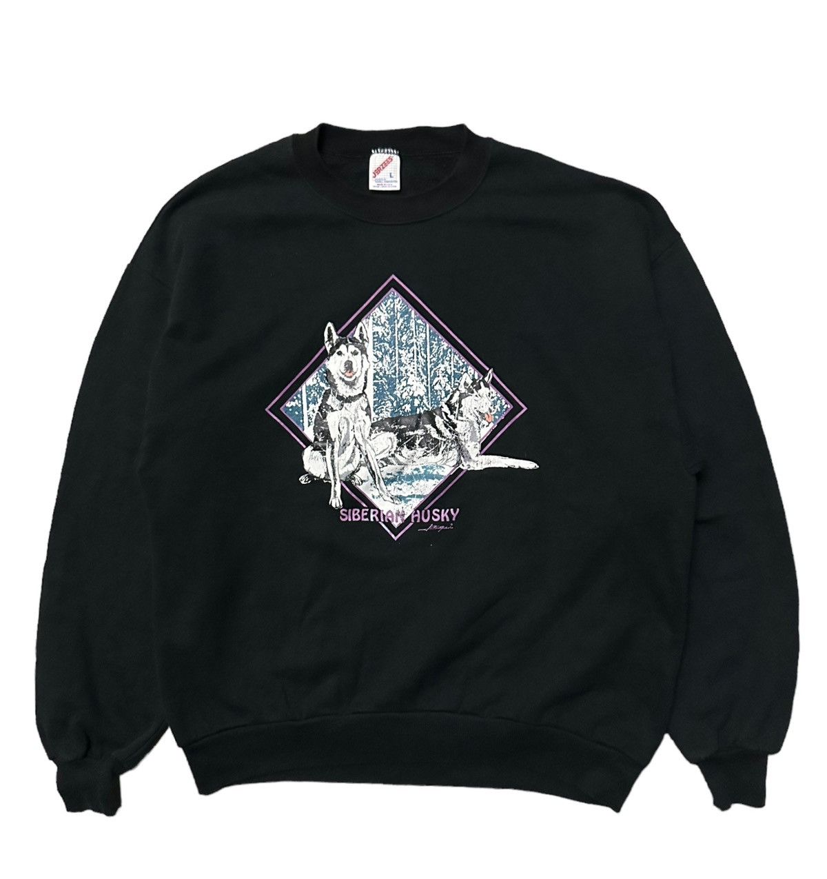 Vintage Vintage 90s Siberian husky sweatshirt Size US L / EU 52-54 / 3 - 5 Thumbnail