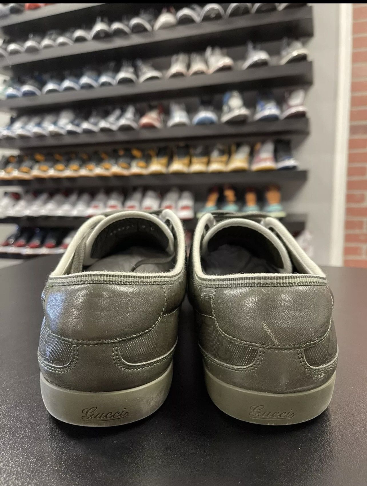 Gucci Size 9.5US/9G - Gucci GG Monogram Men's Sneakers Olive Green Size US 9.5 / EU 42-43 - 4 Thumbnail