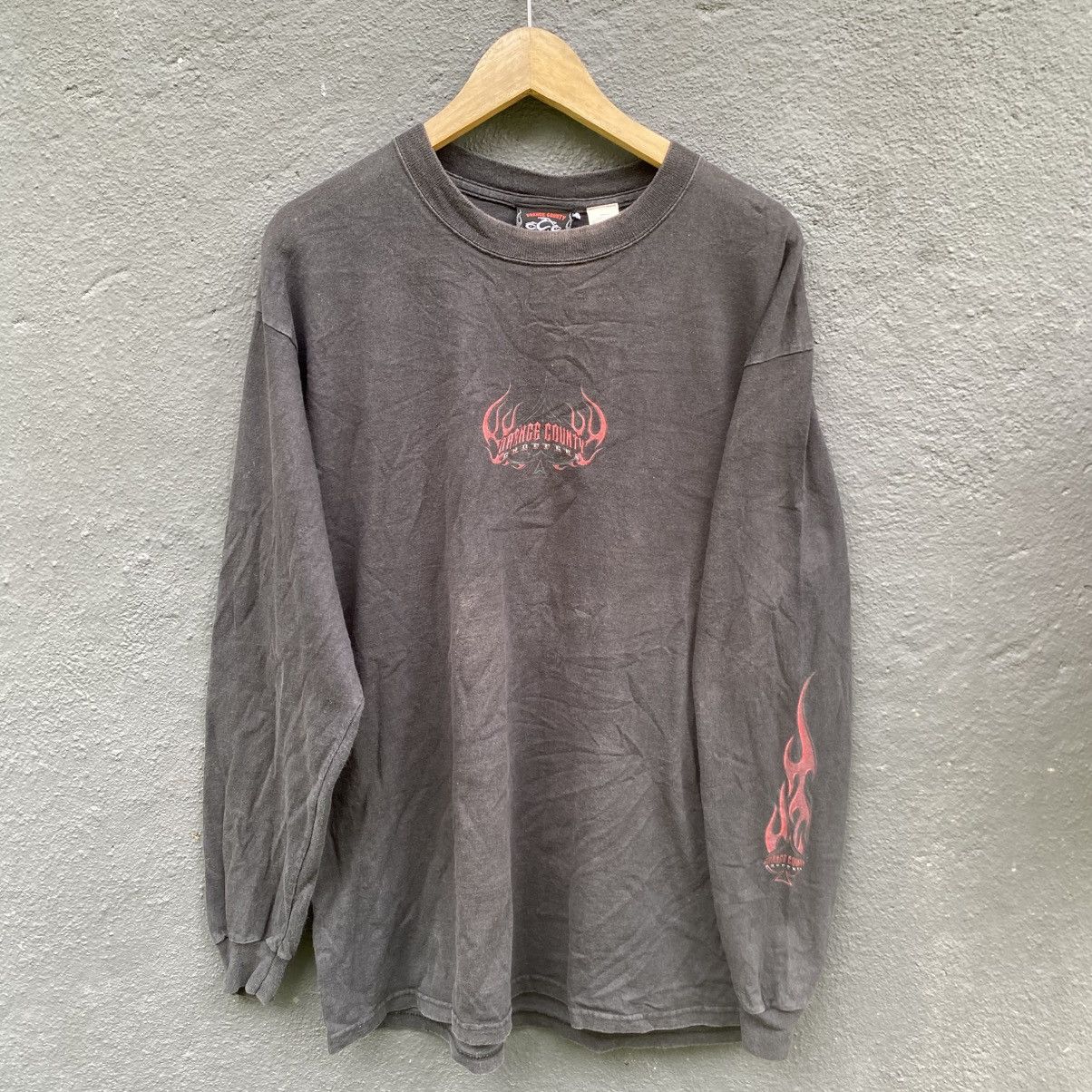 West Coast Choppers Thrashed Faded Vintage Y2k Orange County Choppers L/S Tee Size US L / EU 52-54 / 3 - 6 Thumbnail