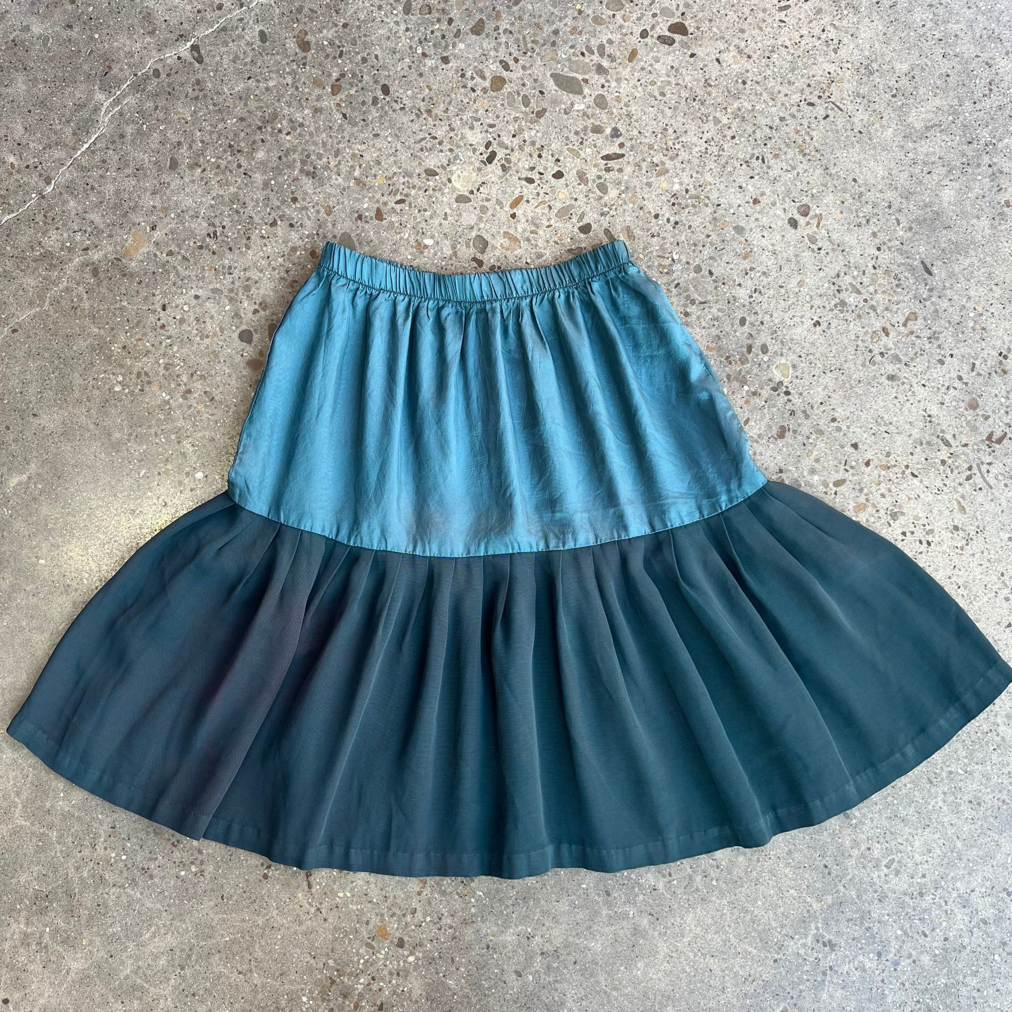 Vintage Vintage Emerald Pleated Skirt Size 32" / US 10 / IT 46 - 2 Thumbnail