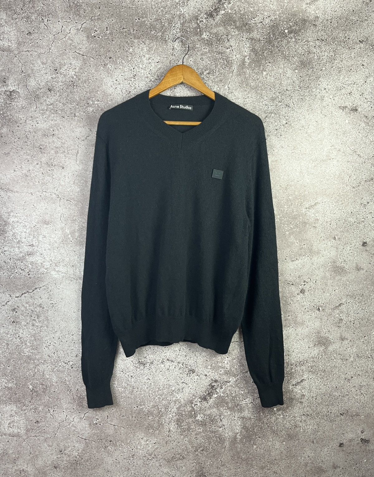 Acne Studios Nash Face Wool Sweater Jumper Pullover Size US XL / EU 56 / 4 - 2 Thumbnail