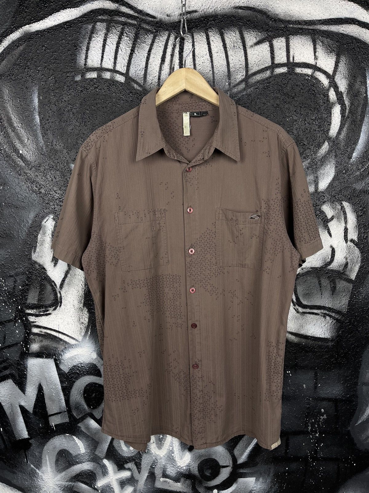 Oakley Oakley Vintage Metal Logo Monogram Short Sleeve Shirt Size L Size US L / EU 52-54 / 3 - 5 Thumbnail