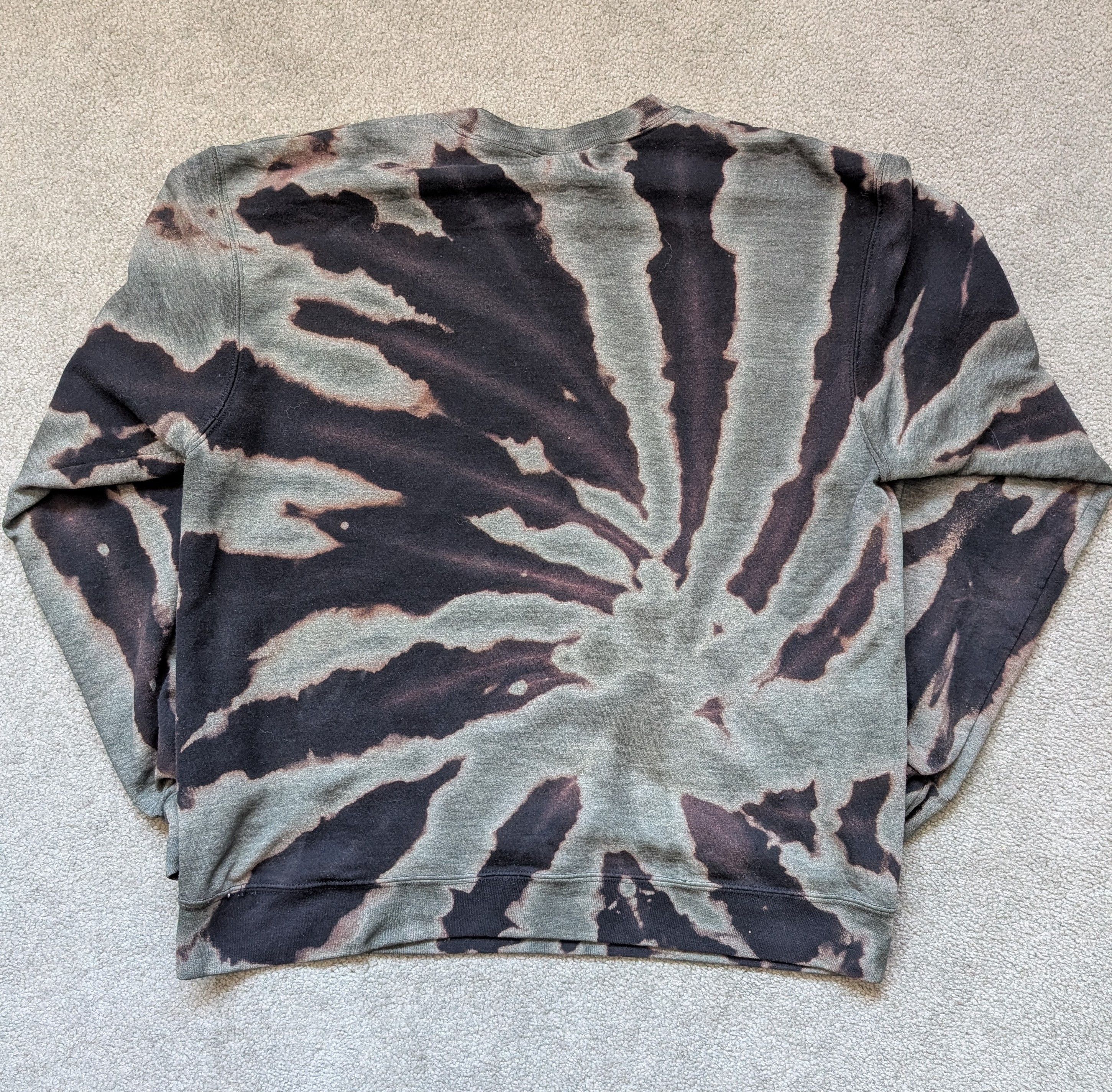 Champion Y2K Champion Tye Dye Green/Black Sweatshirt (L) Size US L / EU 52-54 / 3 - 4 Thumbnail