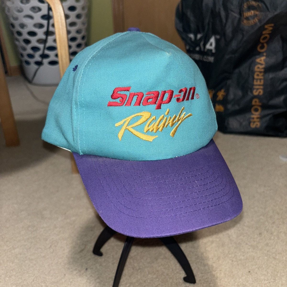Vintage Vtg Snap-On Racing Snapback Hat Cap Teal W Neon 90’s Tools Size ONE SIZE - 1 Thumbnail
