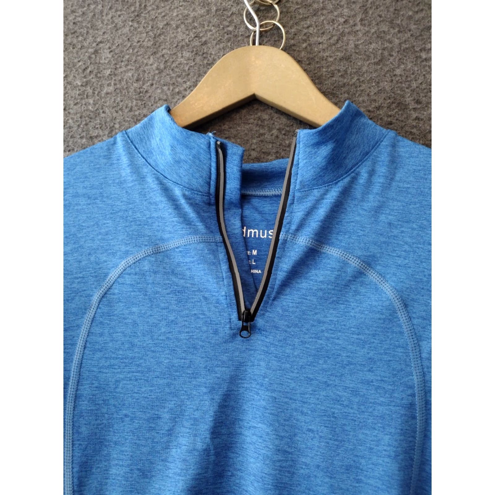 Vintage CADMUS Women’s Medium Compression Long Sleeve 1/4 Zip Pullover Blue Shirt M Women’s Long Sleeve 1/4 Zip Cadmus Athletic Sports Shirt Blue Size M / US 6-8 / IT 42-44 - 3 Thumbnail