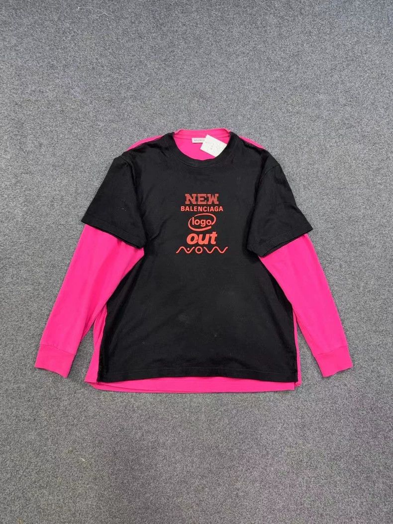 Balenciaga Balenciaga Logo Fake Two-Piece Long Sleeve 2501-Nextarrow Size US S / EU 44-46 / 1 - 1 Thumbnail