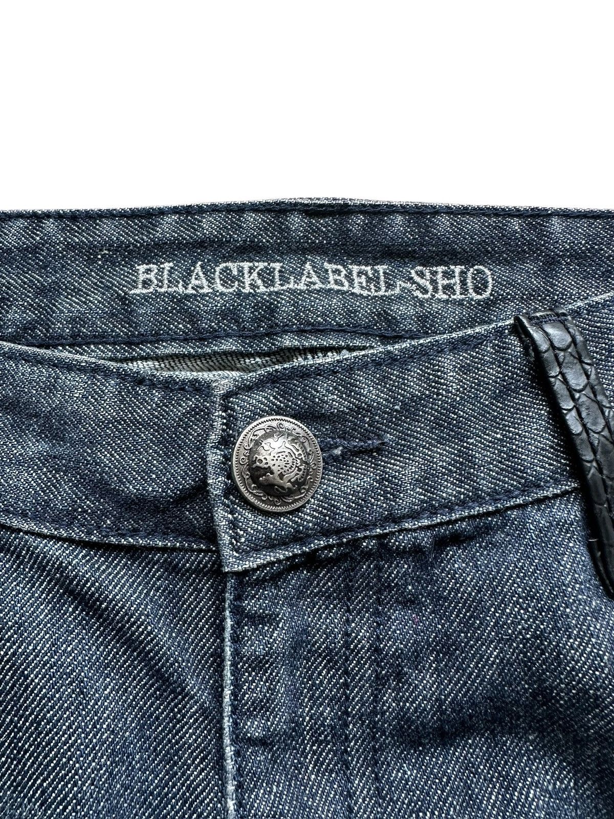 BERNINGS SHO 00's Berning Sho Black Label snake skin flared denim Size US 35 - 7 Thumbnail