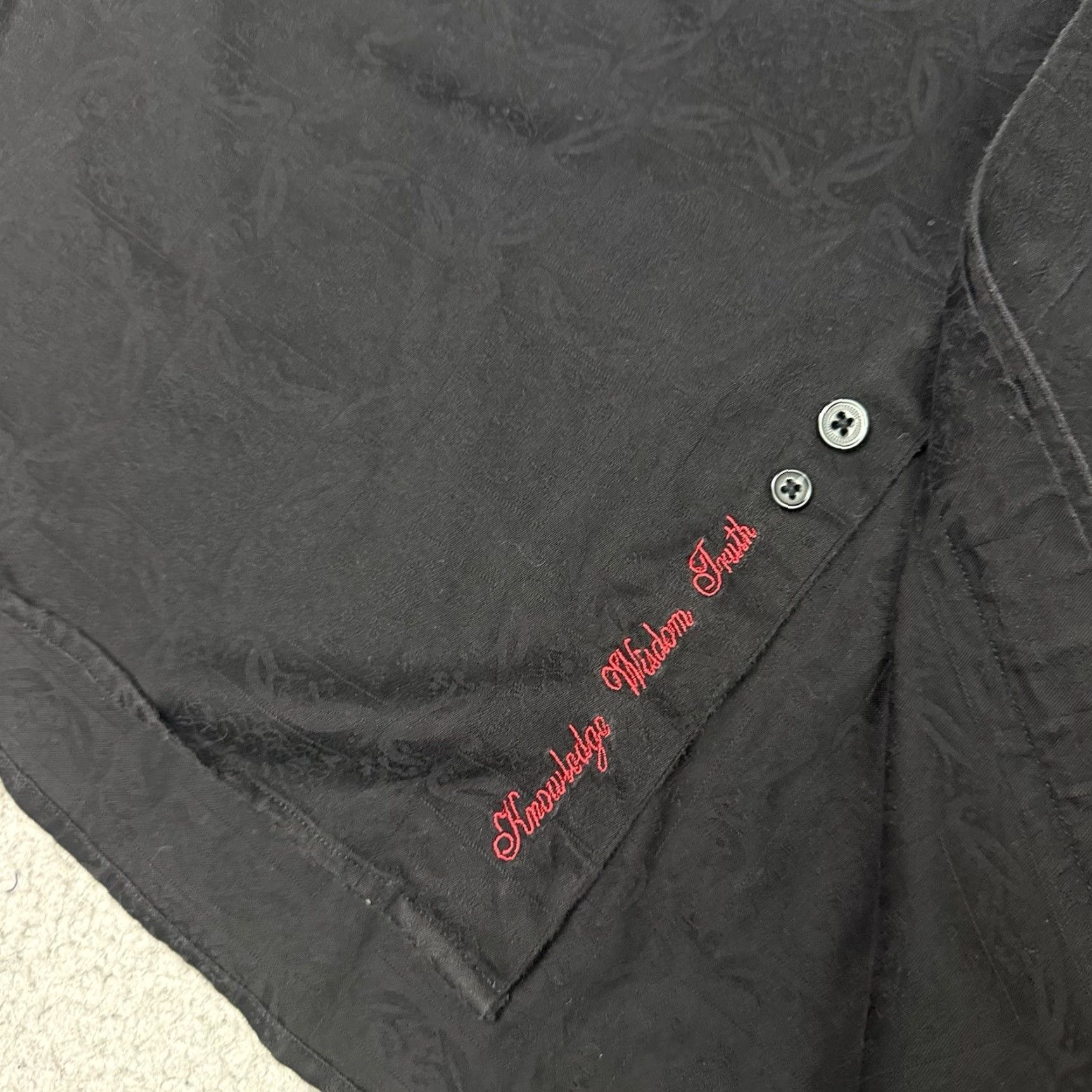 Robert Graham Robert Graham Shirt Adult 2XL Black Salisbury Tonal-Jacquard Sport Casual Cuff Western Button-Up Collared Long Sleeve Size US XXL / EU 58 / 5 - 4 Thumbnail