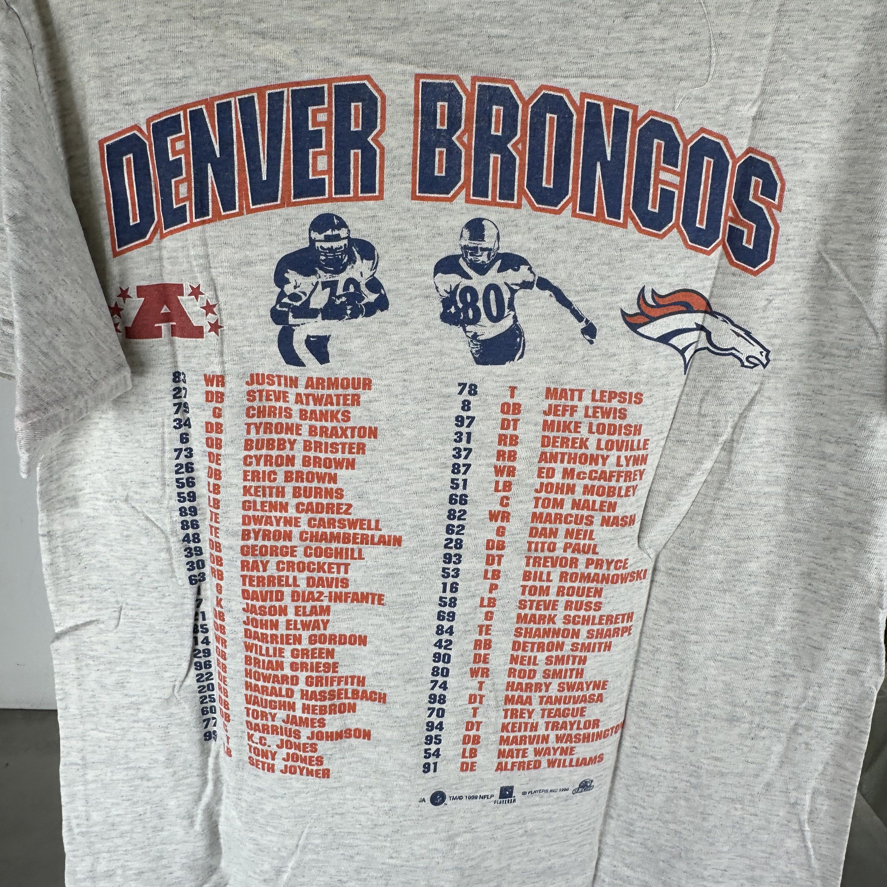 Vintage Vintage 1999 Denver Broncos Super Bowl Champions NFL T-Shirt Size US L / EU 52-54 / 3 - 5 Thumbnail