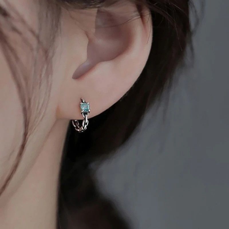 Jewelry × Vintage Blue Zircons Earrings Size ONE SIZE - 4 Thumbnail
