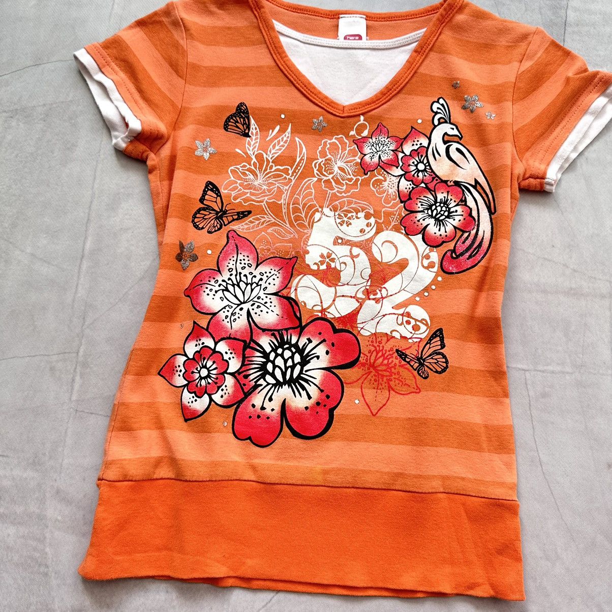 Hysteric Glamour Cute Floral Hysteric Glamour Style T Shirt Ed Hardy Vibe Size S / US 4 / IT 40 - 2 Thumbnail