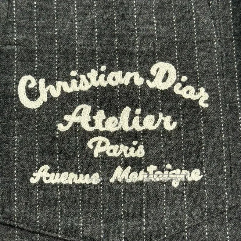 Dior Dior Black and gray vertical striped pocket slogan embroid Size US XL / EU 56 / 4 - 7 Thumbnail