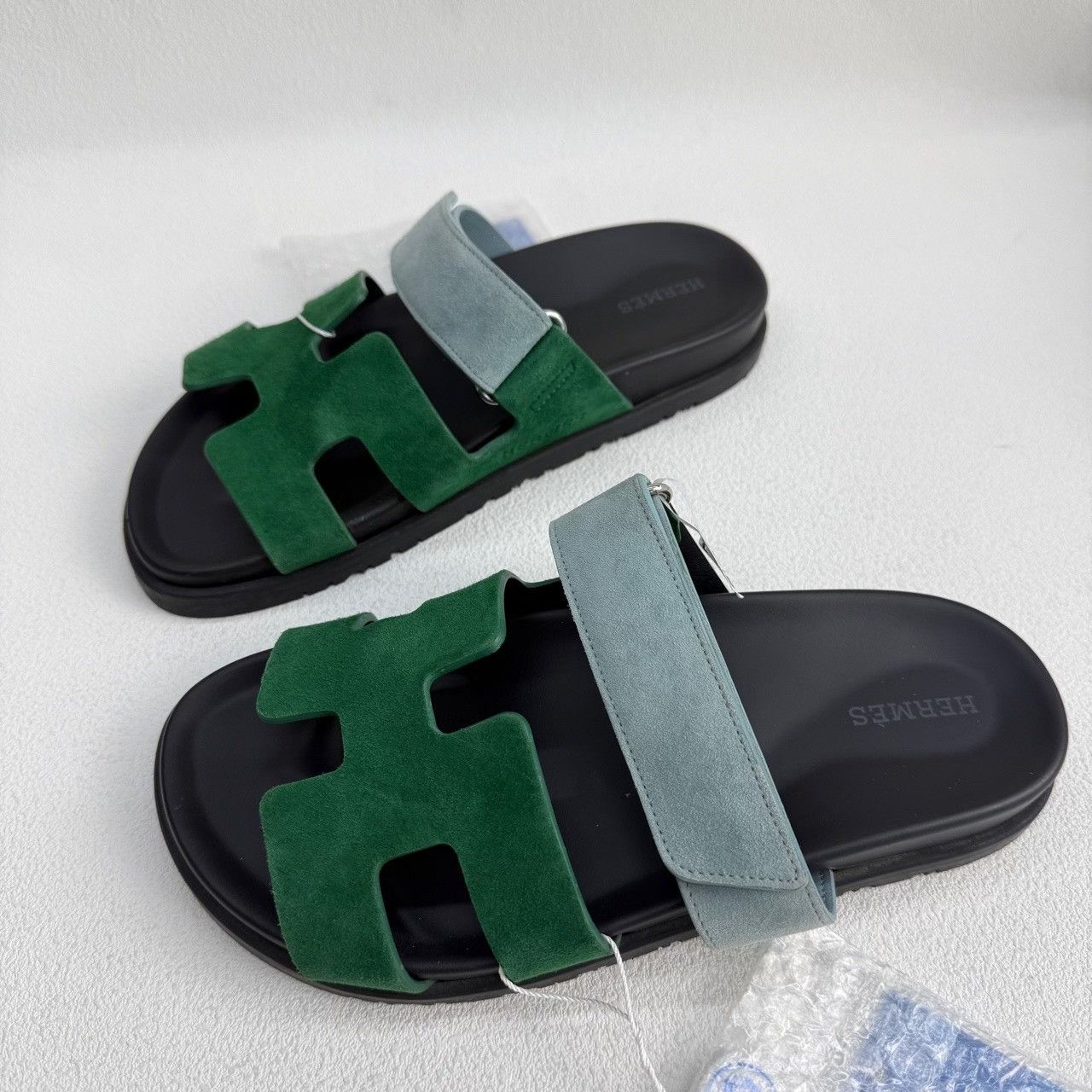 Hermes Hermes Suede Green Sandals us_6-5 Women Size US 6.5 / IT 36.5 - 1 Thumbnail