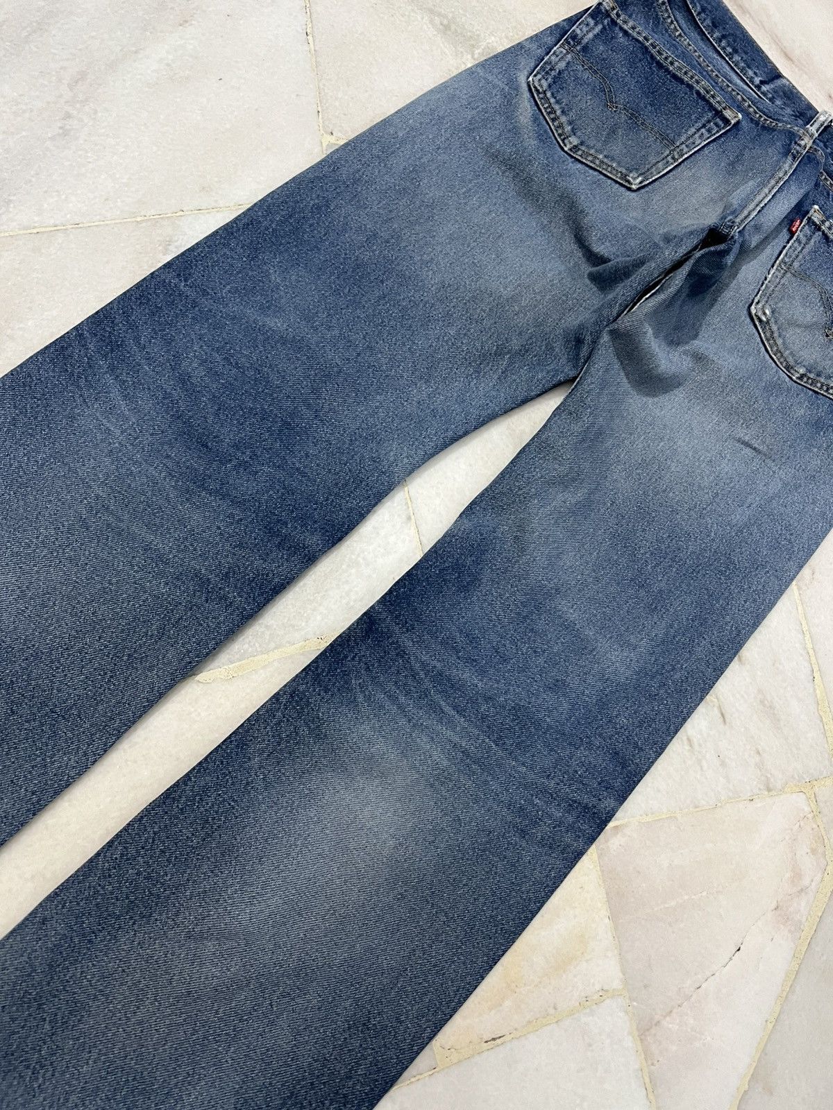 Levi's × Levi's Vintage Clothing 💥Baggy💥90s Style Levis 505 Distress Washed Jean Size US 33 - 13 Thumbnail