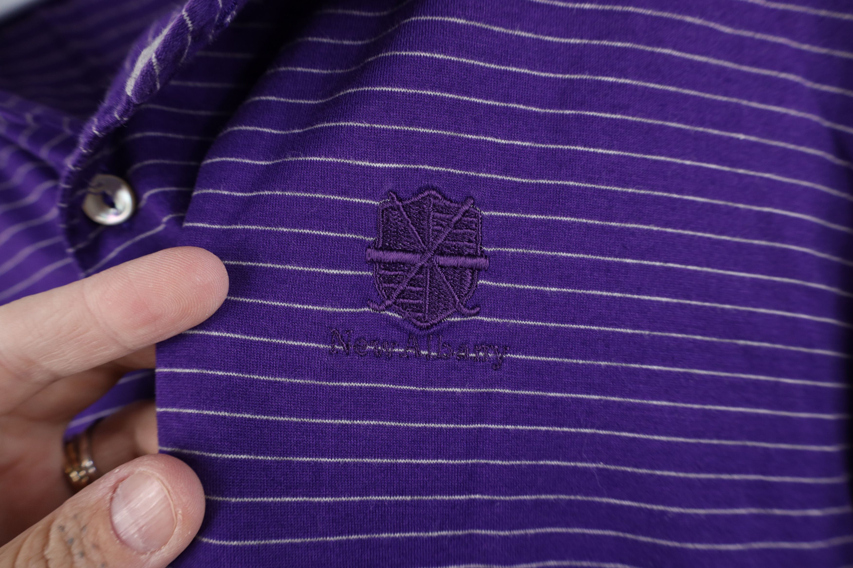 Peter Millar Peter Millar Cotton Knit Collared Golf Polo Shirt Purple Size US XL / EU 56 / 4 - 4 Thumbnail