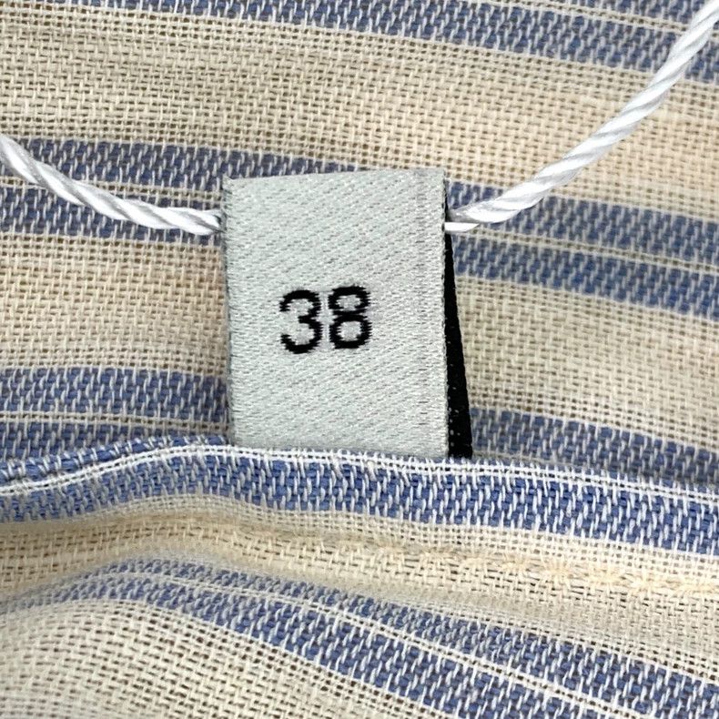Gucci Gucci Size 38 Light blue cotton-linen blend striped lapel Size US XS / EU 42 / 0 - 7 Thumbnail