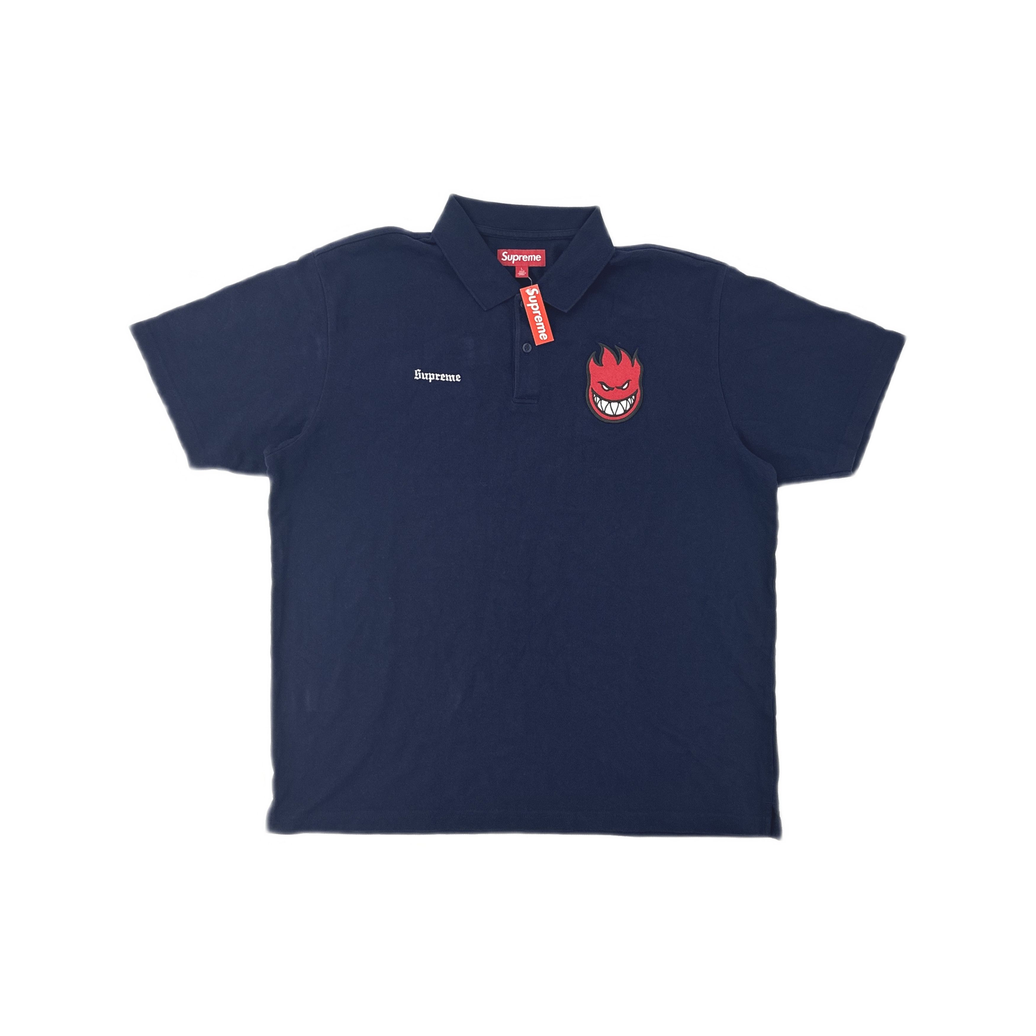 Supreme Supreme Sequin Stripe Zip Polo Blue | Grailed