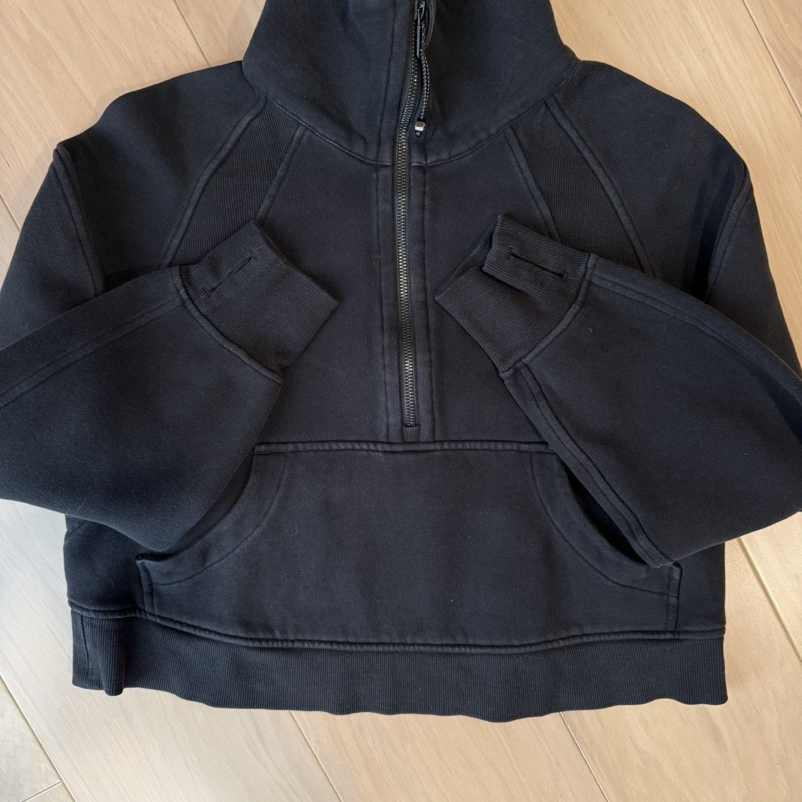 Lululemon Lululemon Scuba Funnel Neck Half Zip Pullover S Black Fleece Size S / US 4 / IT 40 - 6 Thumbnail
