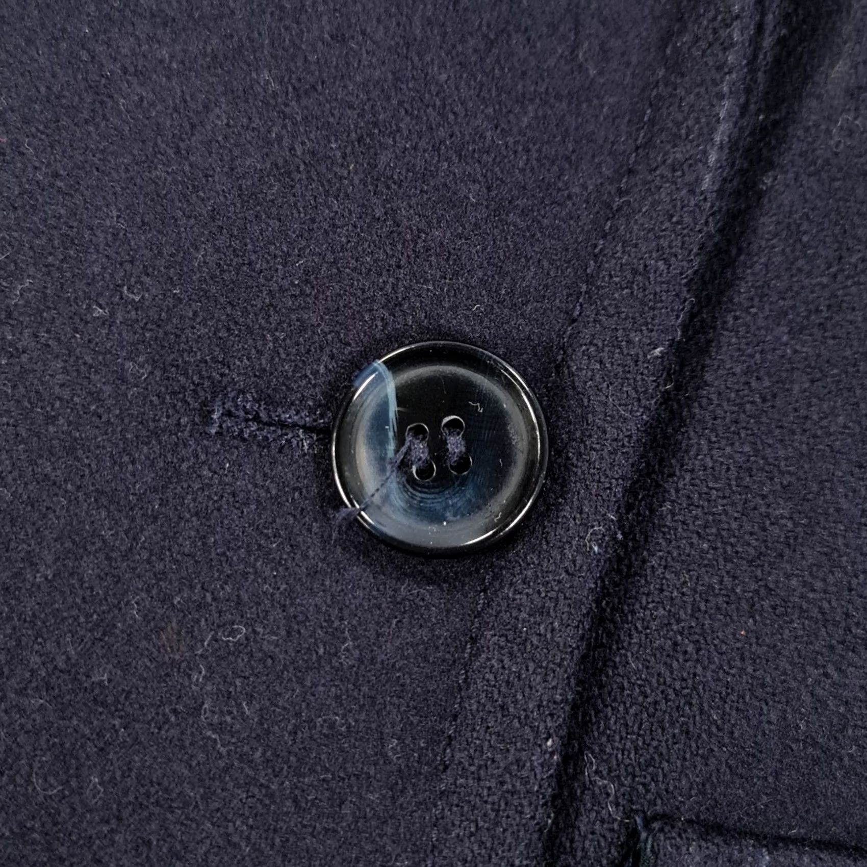 YMC YMC You Must Create Womens Coat Navy Blue 10 UK Double Breasted Wool Peacoat Jacket Size L / US 10 / IT 46 - 4 Thumbnail