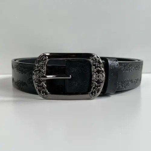 VIBE vintage style american western floral design black belt Size ONE SIZE - 5 Thumbnail