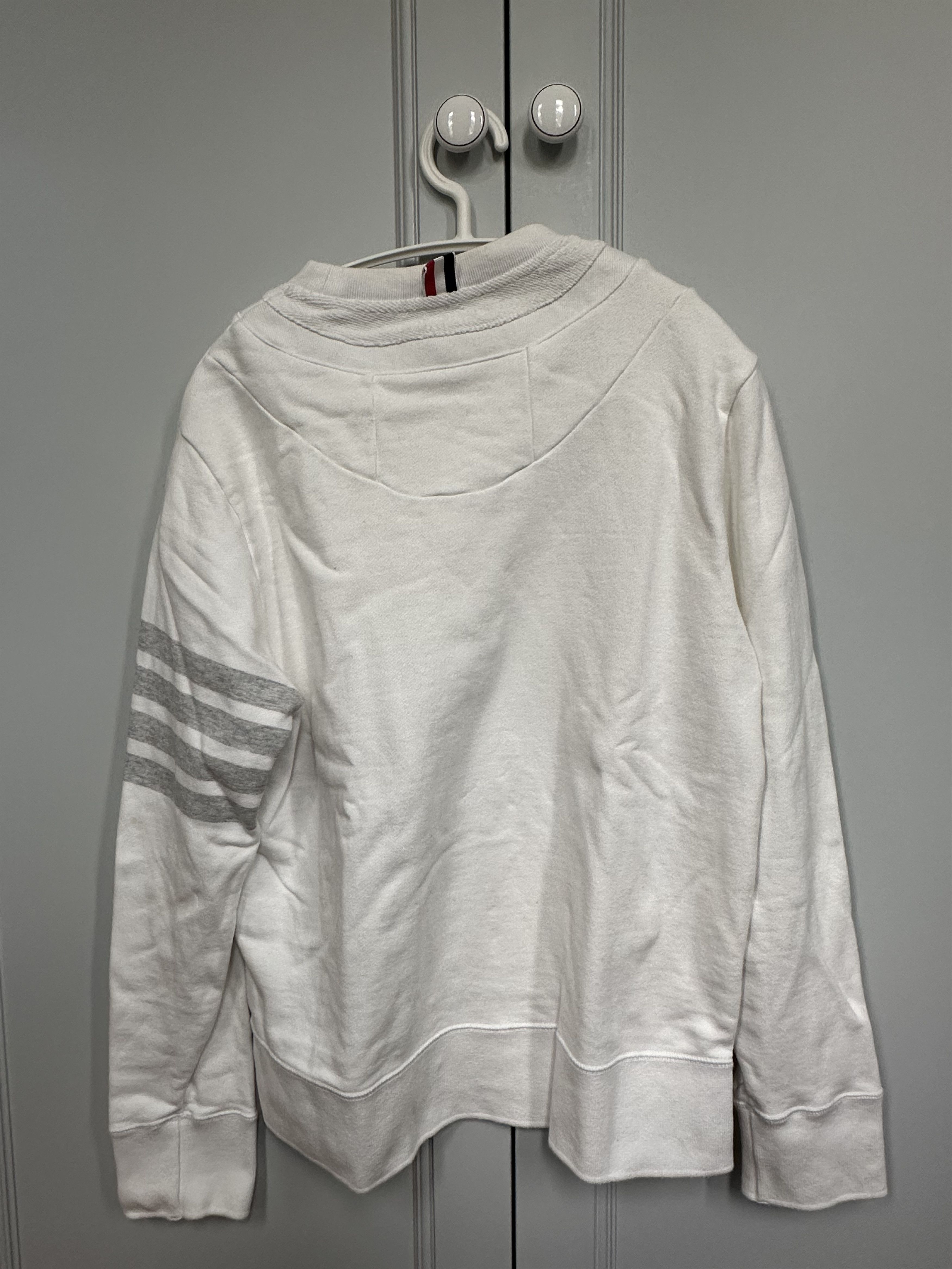 Thom Browne Thom Browne white four-bar sweatshirt Size M / US 6-8 / IT 42-44 - 2 Thumbnail