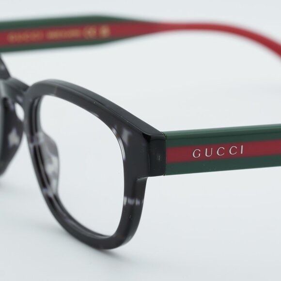 Gucci Gucci GG1992O 002 Square Eyeglasses - Shiny Grey Dark Havana Size ONE SIZE - 9 Thumbnail
