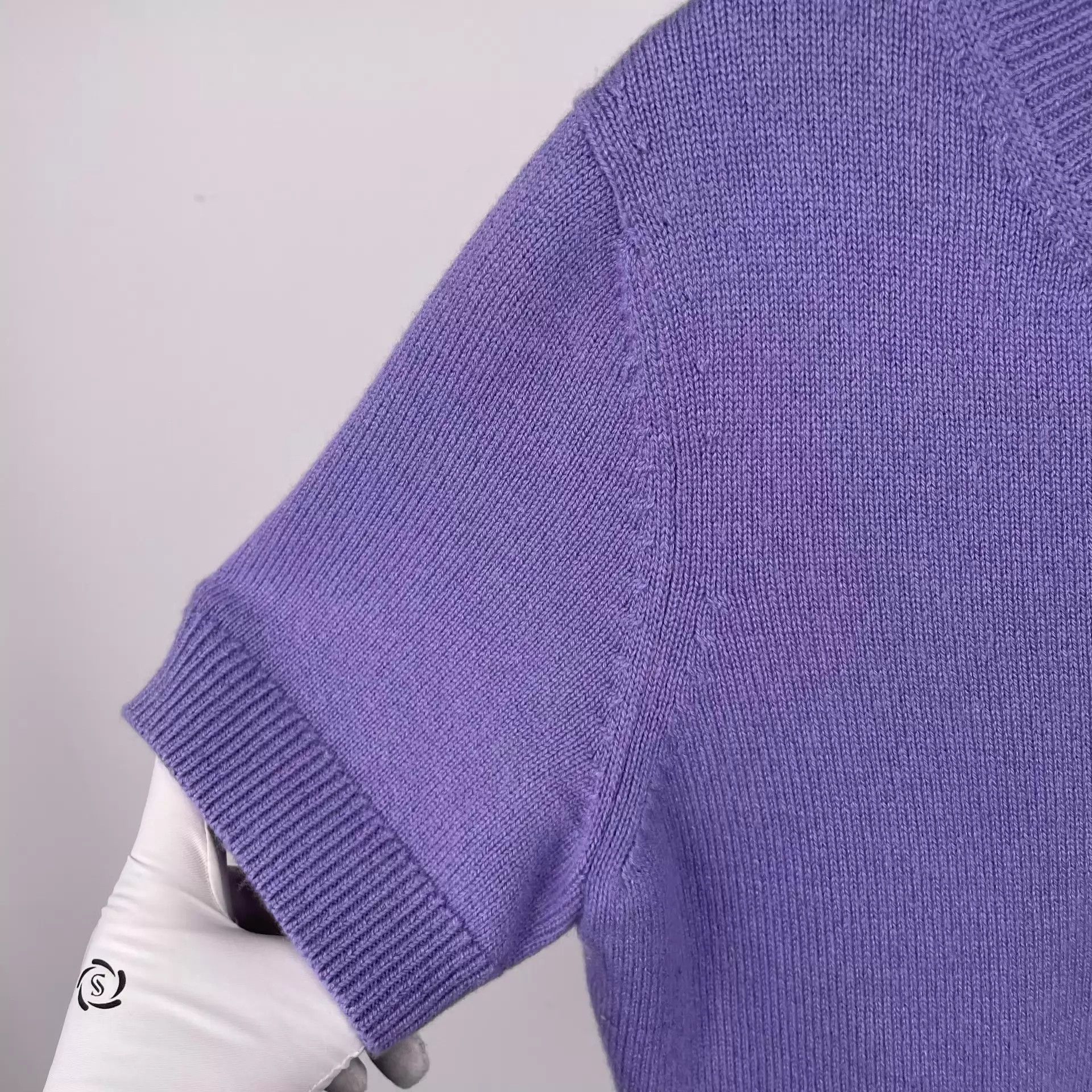 Chanel Chanel Purple Short-Sleeve Cardigan 36 Size XS / US 0-2 / IT 36-38 - 9 Thumbnail