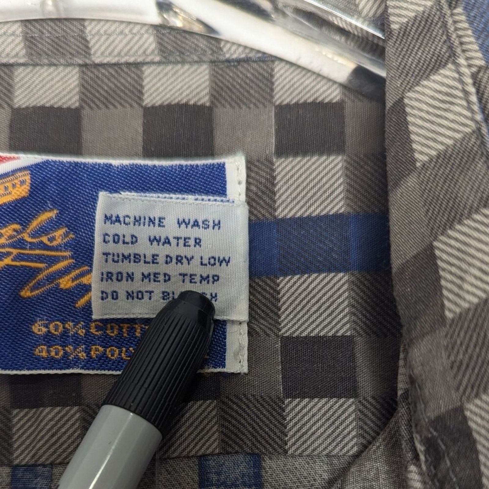 Vintage Vintage 70's Gray Check Plaid Long Sleeve Button Up Shirt L Size US L / EU 52-54 / 3 - 8 Thumbnail