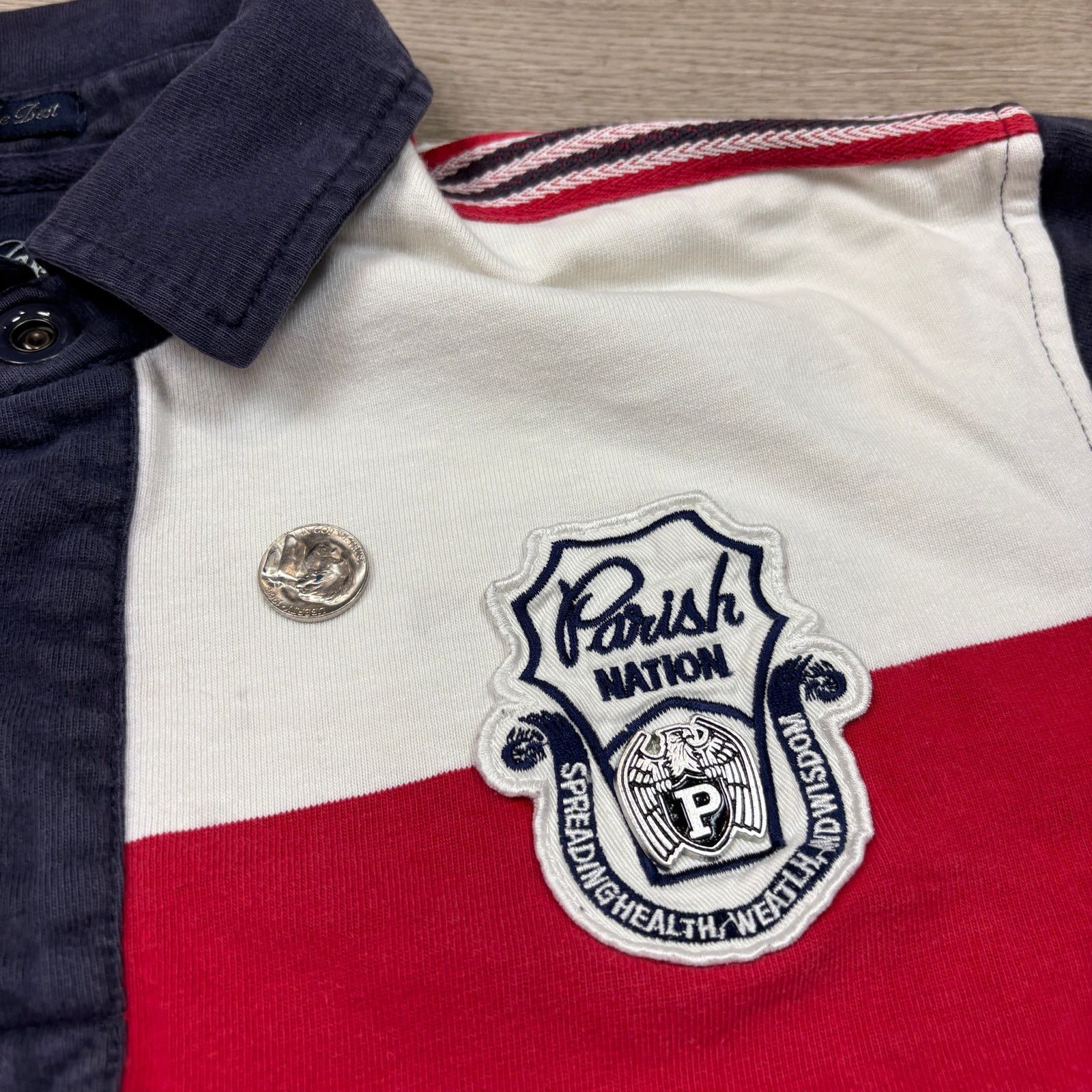 Parish Nation Parish Nation Tried N True Rugby Long Sleeve Polo Men's L Size US L / EU 52-54 / 3 - 12 Thumbnail