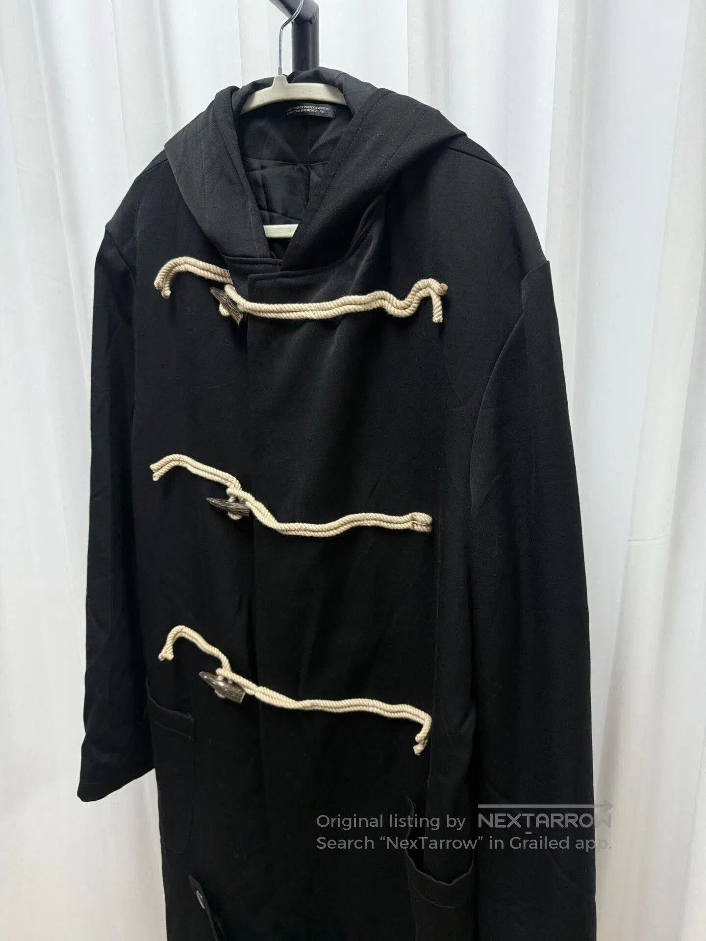 Yohji Yamamoto yohji yamamoto black duffle coat with horn buttons. Size US L / EU 52-54 / 3 - 4 Thumbnail