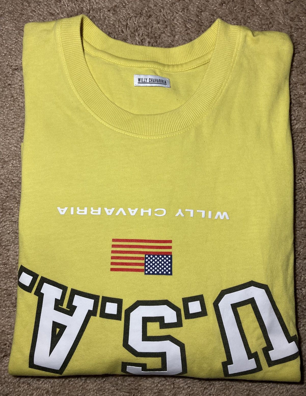 Willy Chavarria 2020 Willy Chavarria USA Flag Upside Down 90s Macho Buffalo Size US S / EU 44-46 / 1 - 1 Thumbnail