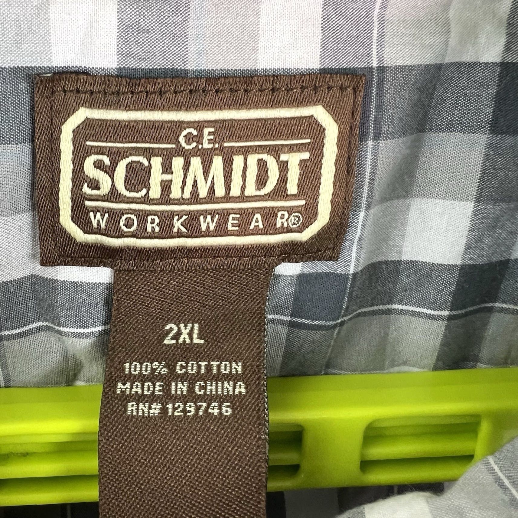 Vintage C. E. Schmidt Workwear Plaid Button-Down Shirt Men’s 2XL Gray Shirt Mens 2XL Gray Plaid Button-Down Workwear Size US XXL / EU 58 / 5 - 5 Thumbnail