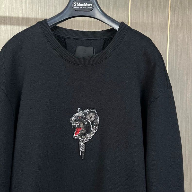 Givenchy Givenchy Givenchy Black Embroidered Sweatshirt XL -2507 Size US XL / EU 56 / 4 - 3 Thumbnail