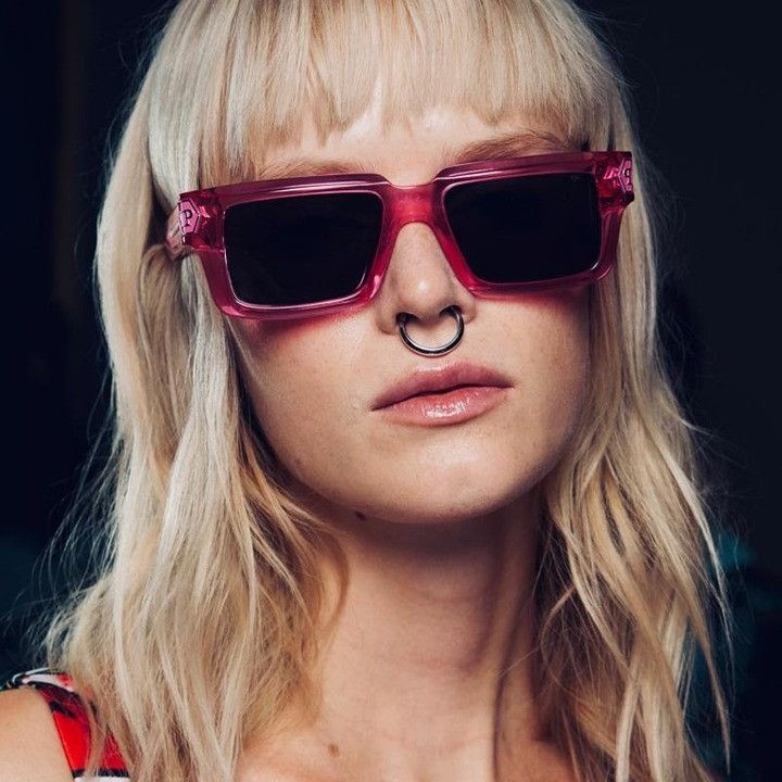 Philipp Plein Philipp Plein SPP044M 809X Sunglasses Black Rectangle Frame Size ONE SIZE - 10 Thumbnail