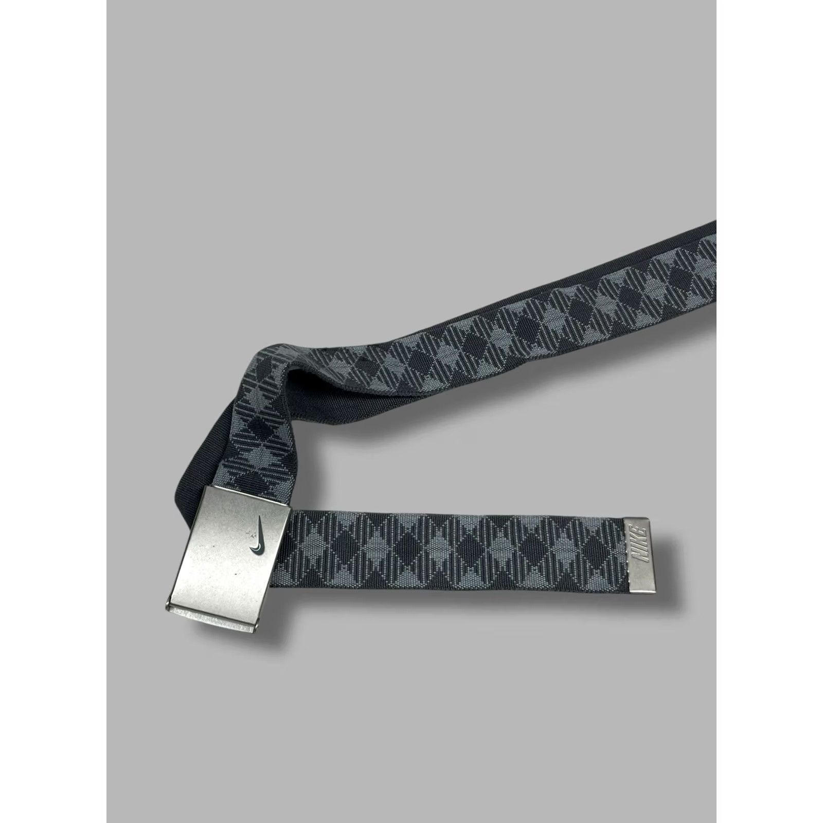 Nike Nike Reversible Belt – Grey/Black Pattern – Buckle – Men – One Size – Cotton Canvas Size ONE SIZE - 6 Thumbnail