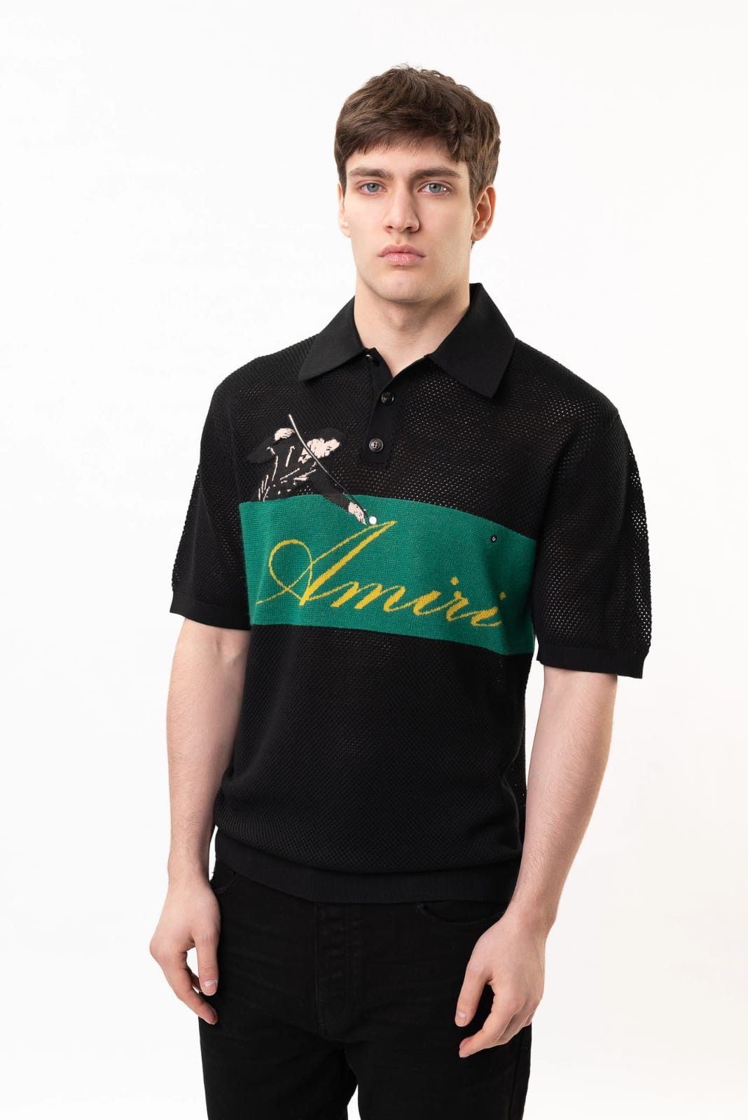 Amiri o1s1wg110326 Billiards Polo Shirt in Multicolor Size US L / EU 52-54 / 3 - 4 Thumbnail
