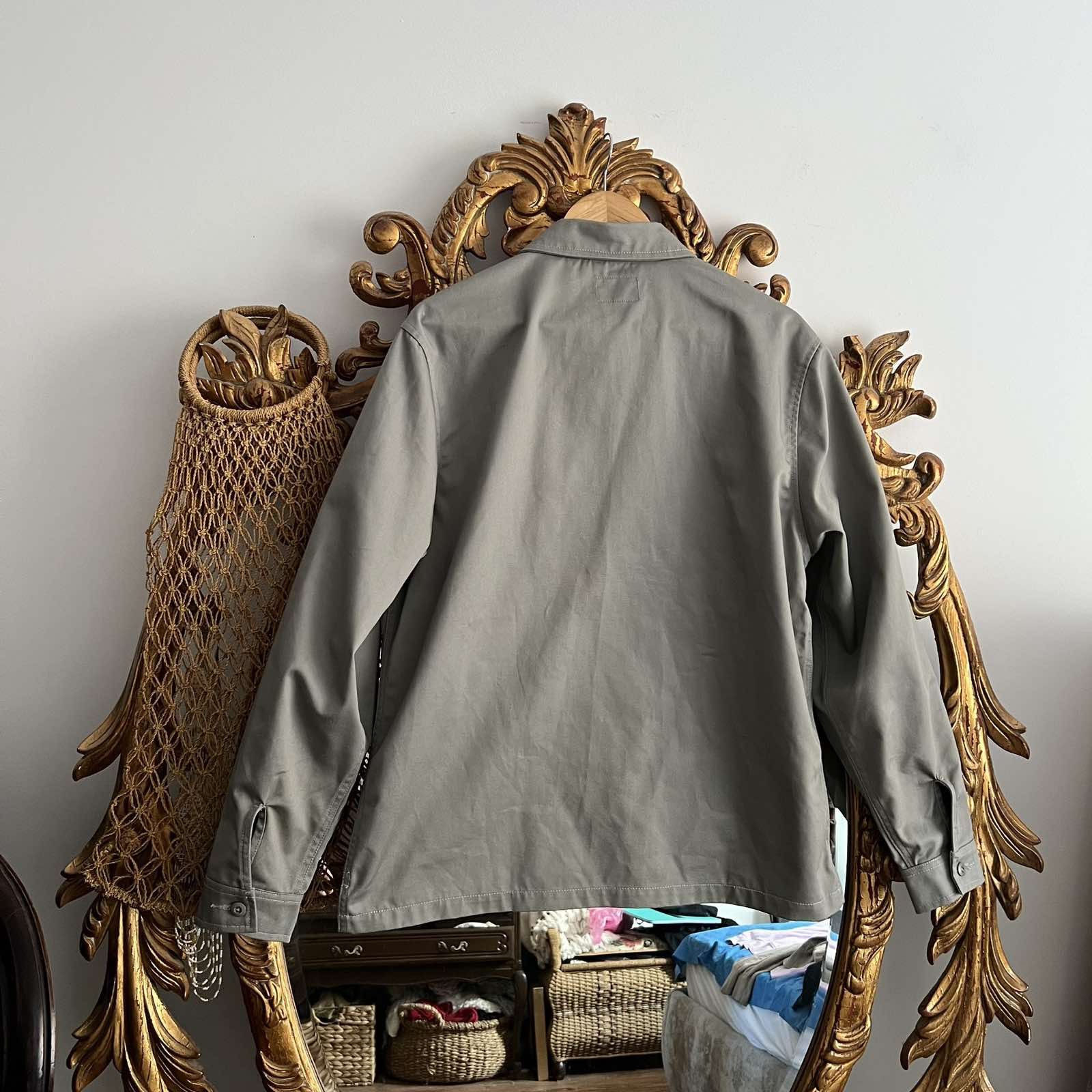 Stussy Stussy Poly Cotton Zip Up Shirt Grey Sz M Size US M / EU 48-50 / 2 - 2 Thumbnail