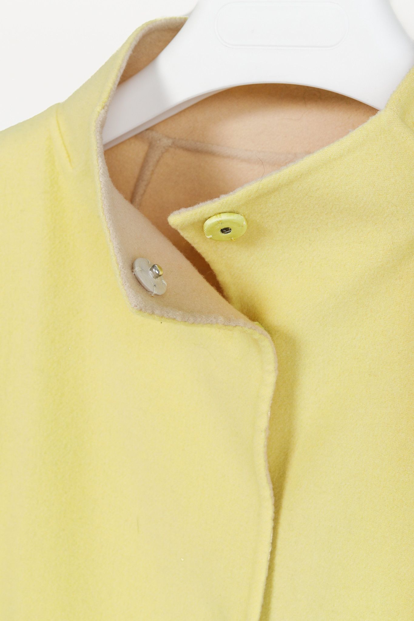 Max Mara Max Mara Weekend Reversible Beige & Yellow Wool-Blend Coat Size XL / US 12-14 / IT 48-50 - 8 Thumbnail