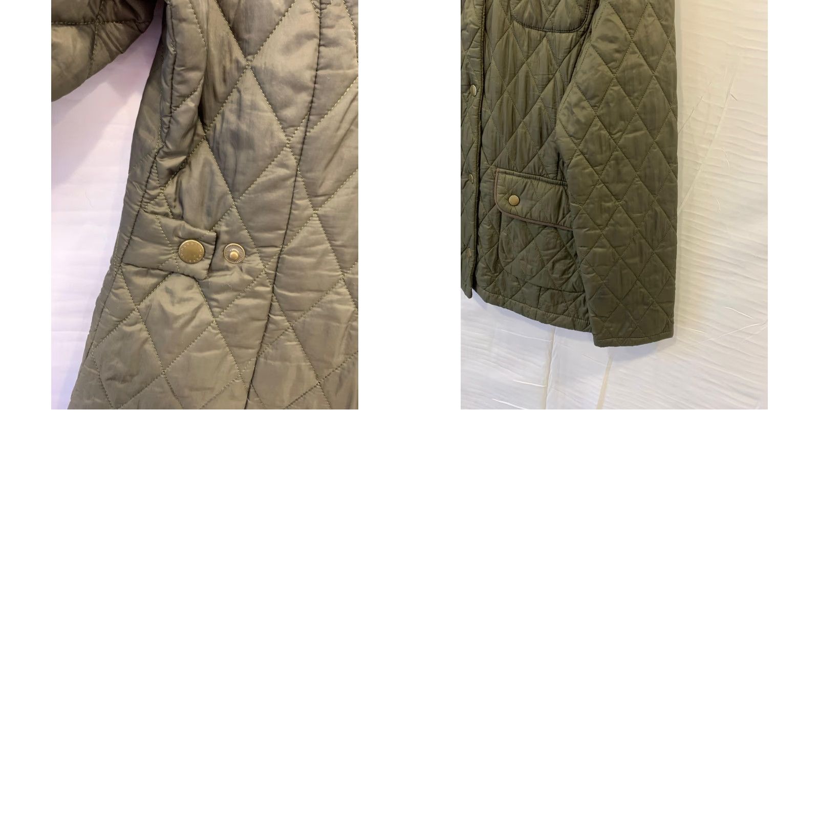 Barbour Barbour Quilted Jacket Olive Green Women’s UK 12 USA 8 Diamond Quilt Snap Size M / US 6-8 / IT 42-44 - 8 Thumbnail