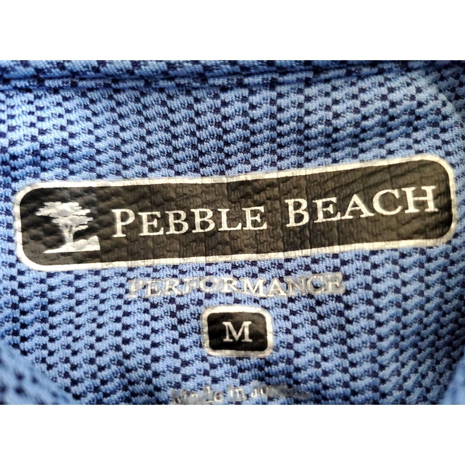 Vintage Pebble Beach Performance Polo/Golf Shirt Blue M Short Sleeve Collared Check Athletic Mens Regular Shirt Size US M / EU 48-50 / 2 - 4 Thumbnail