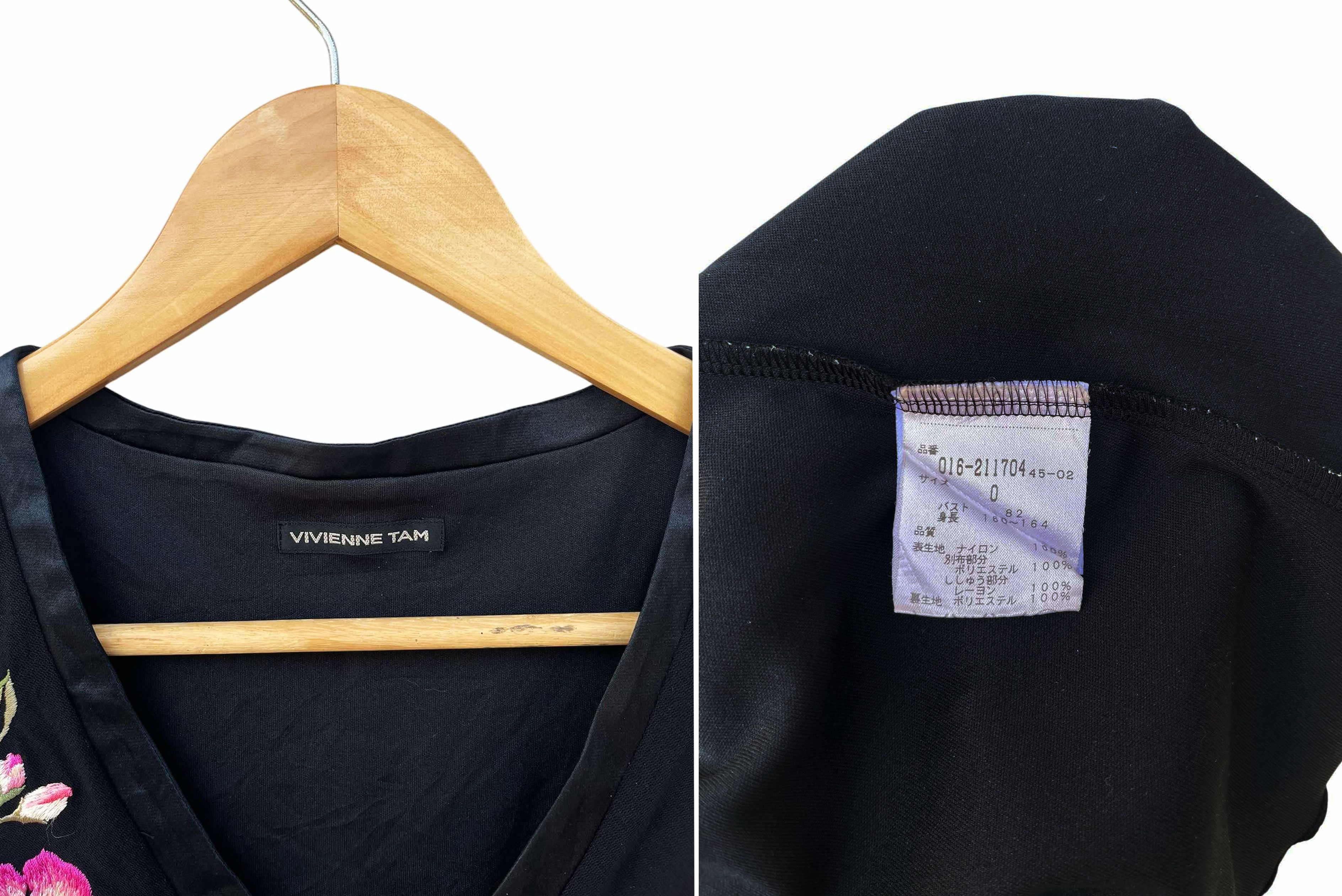 Vivienne Tam Vivienne Tam Black Nylon Mesh top, embroidery flowers Size XS / US 0-2 / IT 36-38 - 4 Thumbnail