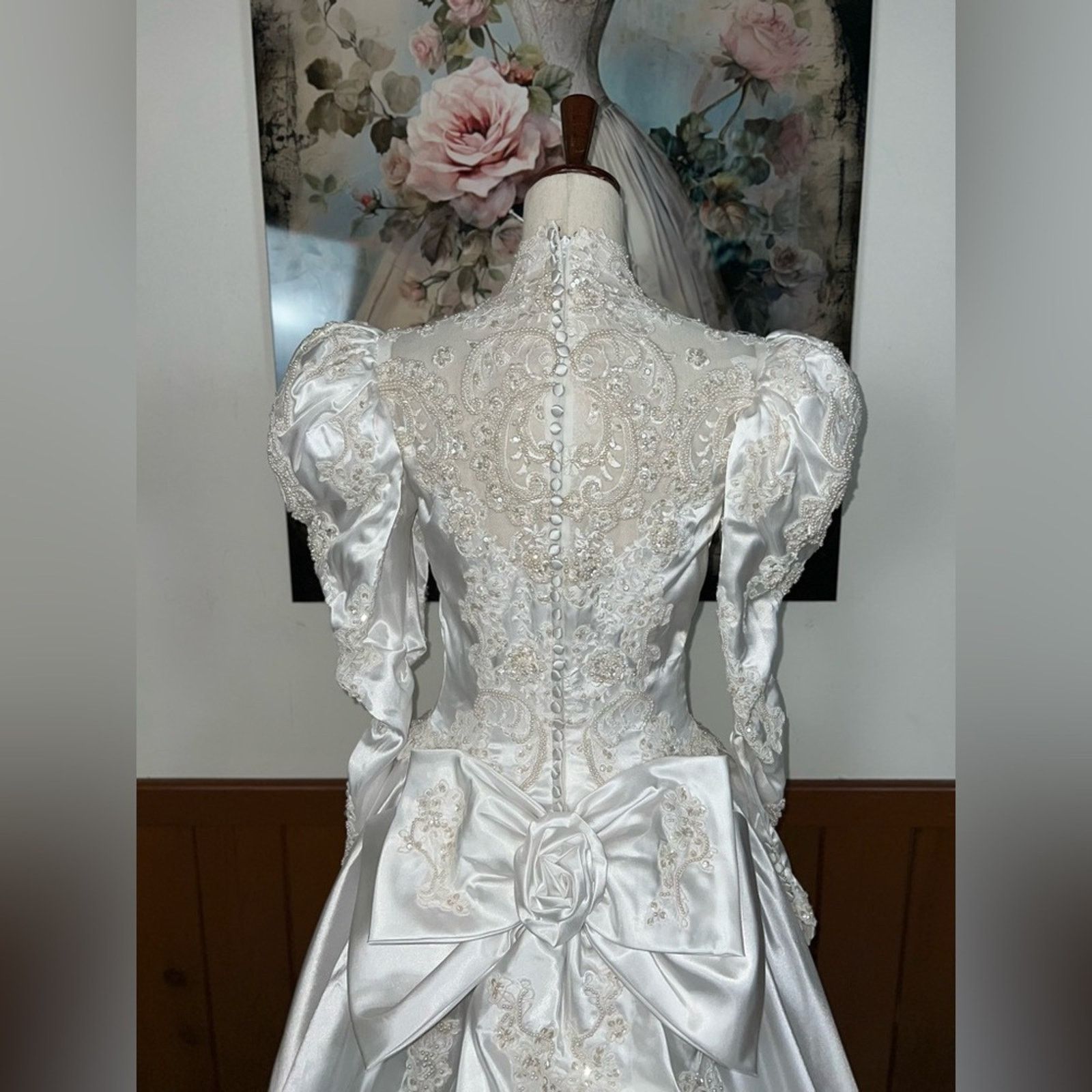 Vintage Preserved Vintage 90s Eden Bridals Cathedral Wedding Gown! Size L / US 10 / IT 46 - 14 Thumbnail