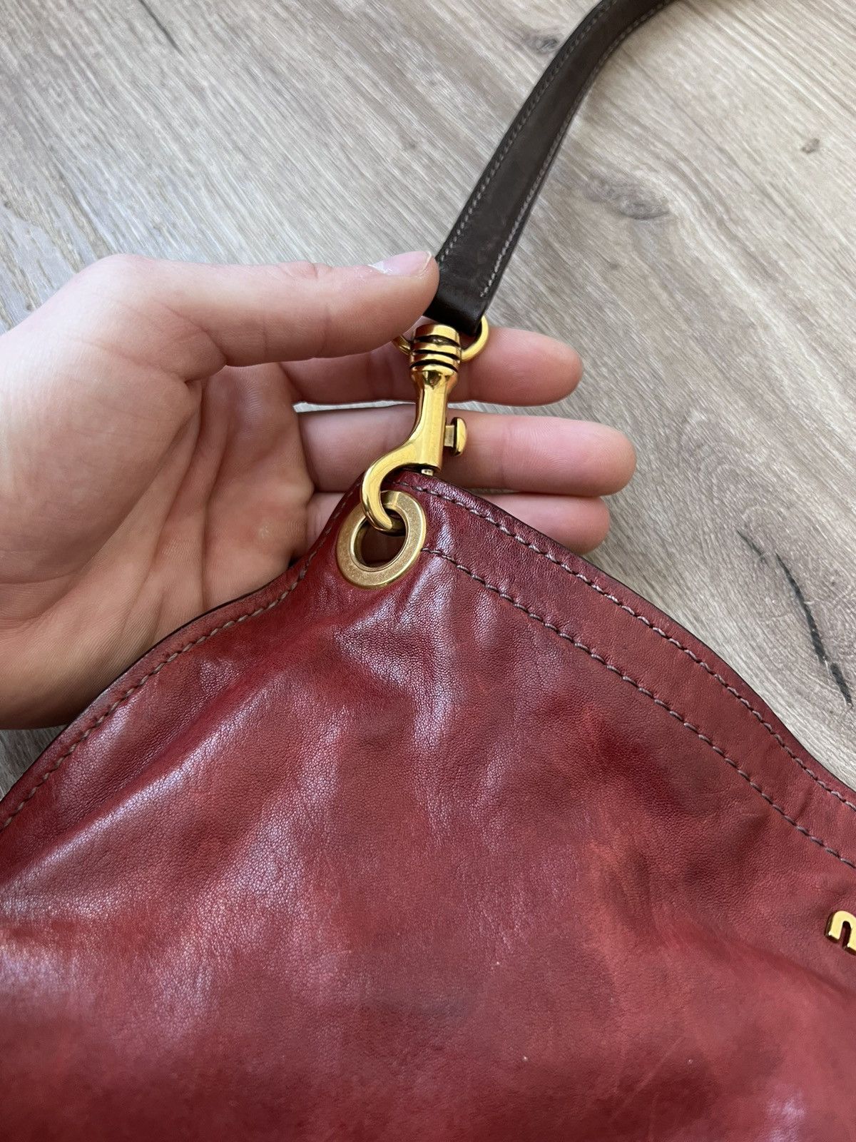 Miu Miu × Prada × Vintage vintage y2k miu miu large shopper handle bag tote leather Size ONE SIZE - 3 Thumbnail