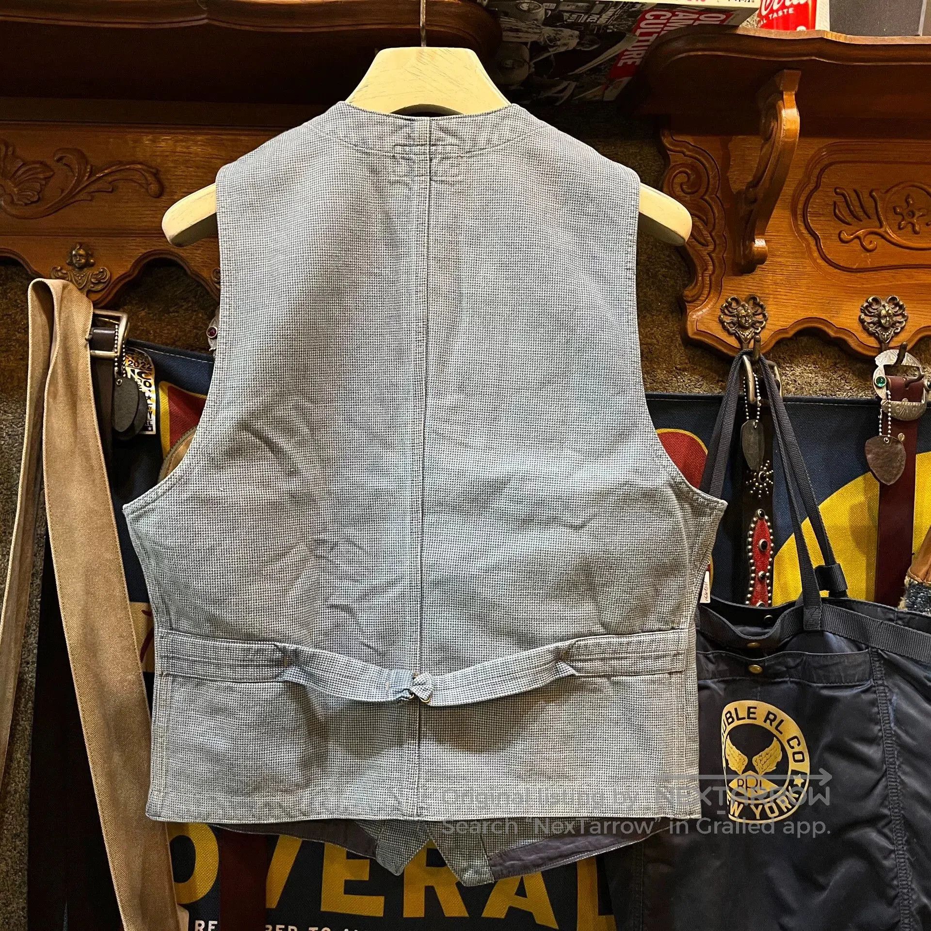 RRL Ralph Lauren RRL Blue Houndstooth Vest. Size US M / EU 48-50 / 2 - 2 Thumbnail